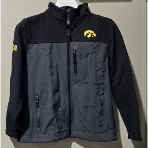 Colosseum Iowa Hawkeyes Youth XL 20 All Weather Black & Gray Full Zip Jacket